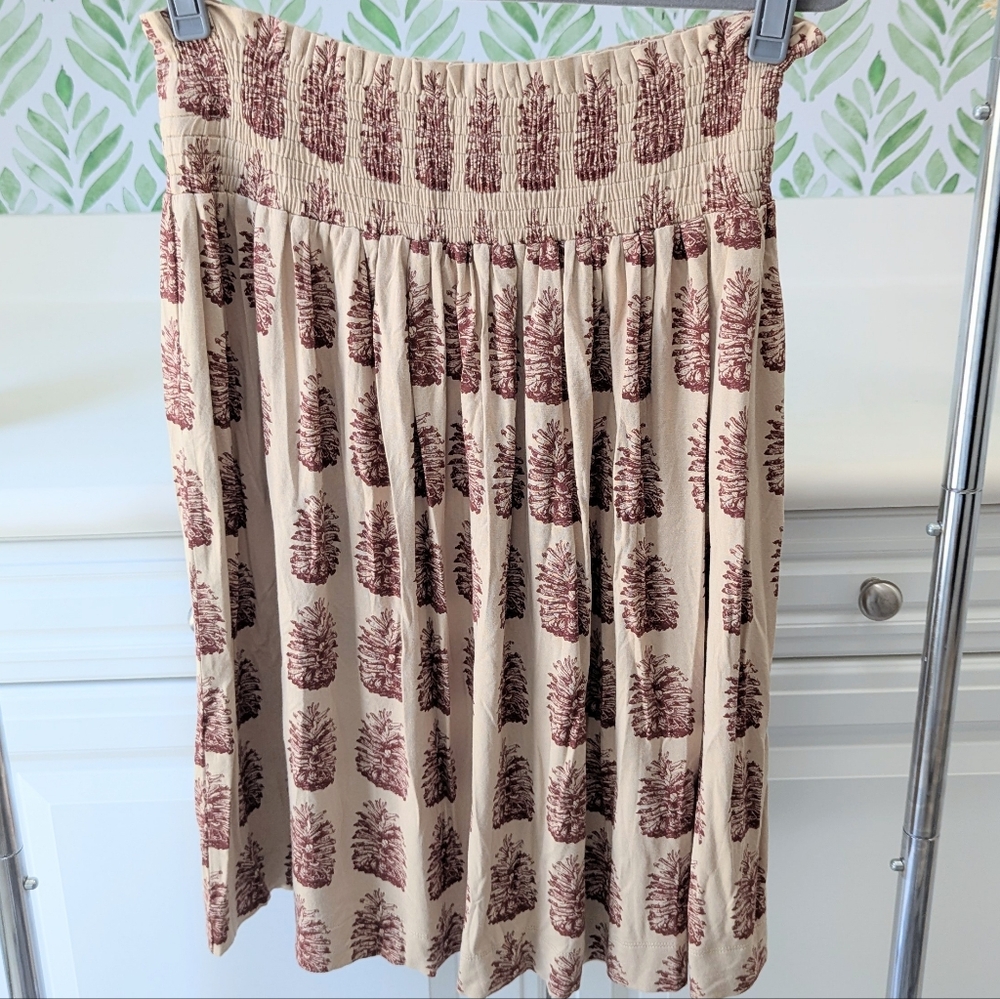 Kate Quinn Pineapple Pullon Smocked Skirt Medium Knee Length Summertime